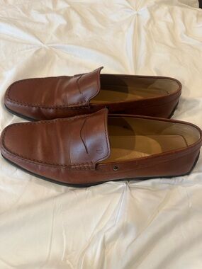 Tod's Chestnut Brown Leather Penny Loafers
